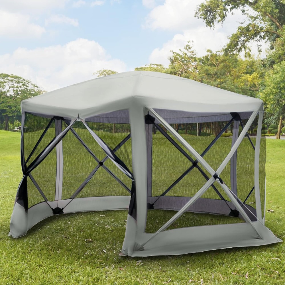 Gazebo Pop Up - 12' x 12' Hexagon Screen House,