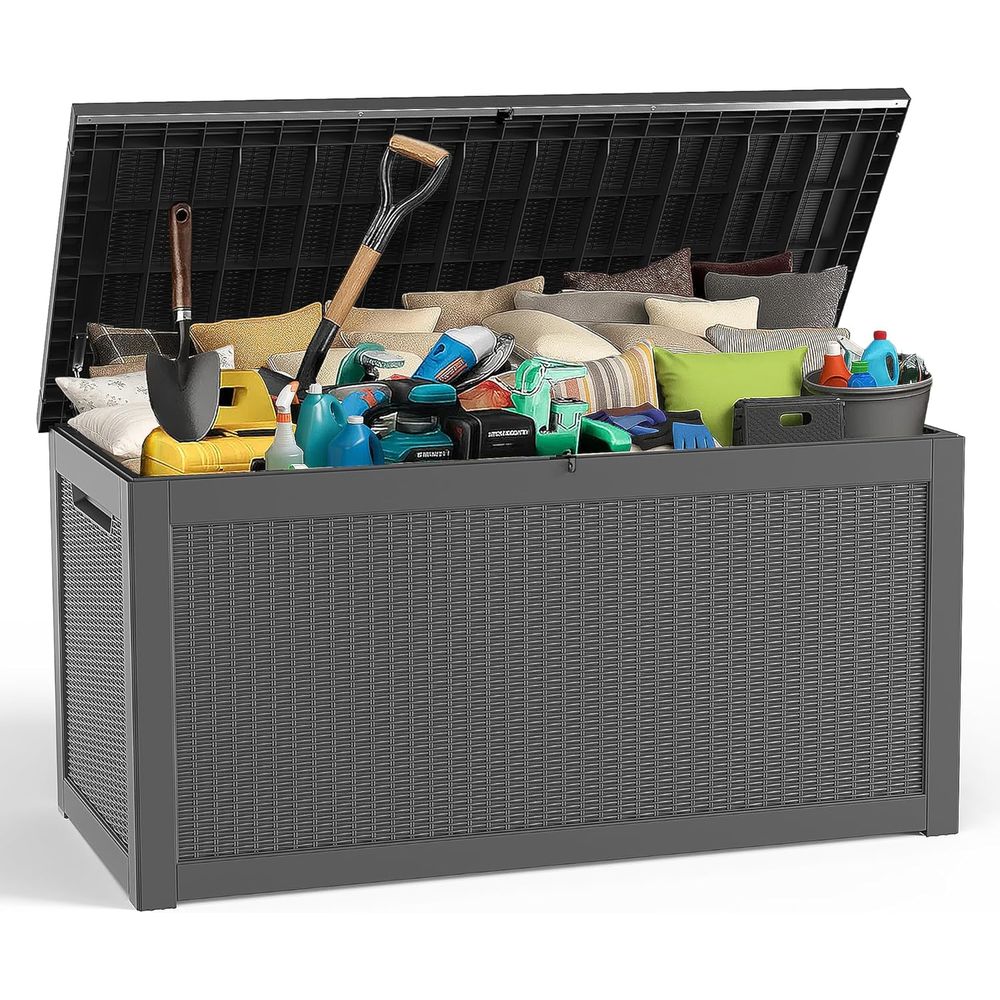 Outdoor Furniture Resin - 320 Gallon Resin Deck Box for