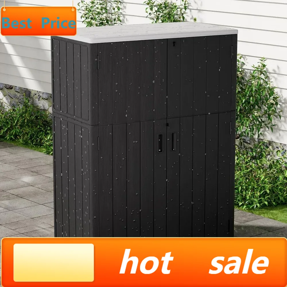 Outdoor Furniture Resin - hot-sellingOutdoor Storage Cabinet Waterproof, 57 Cu.ft
