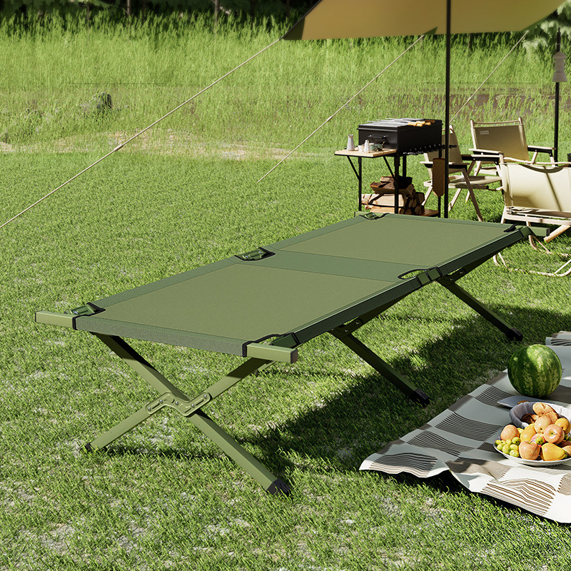 Outdoor Daybed Furniture - Folding Camping Cot Portable Aluminum Single