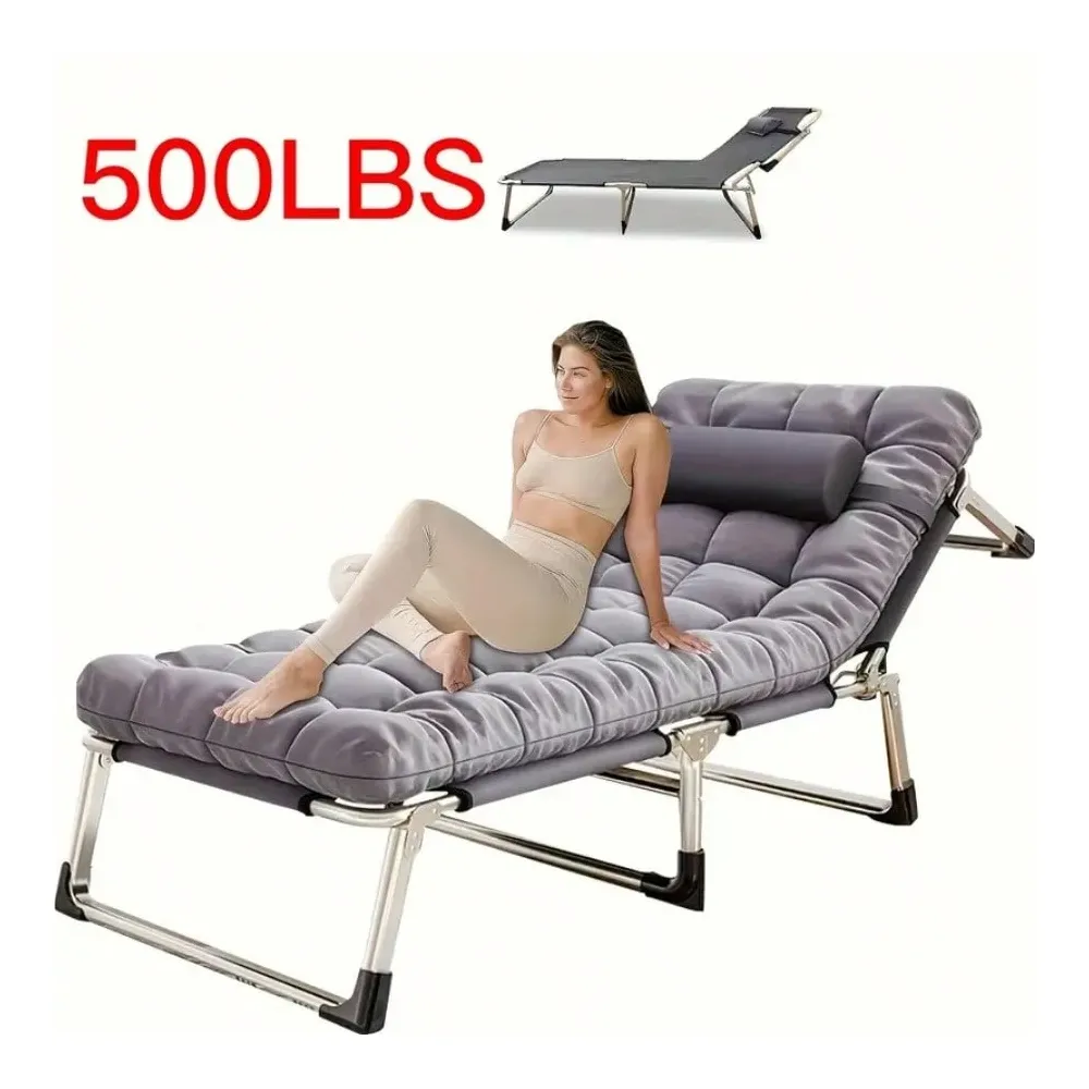 Outdoor Daybed Furniture - Folding Bed With Cushion Lightweight And