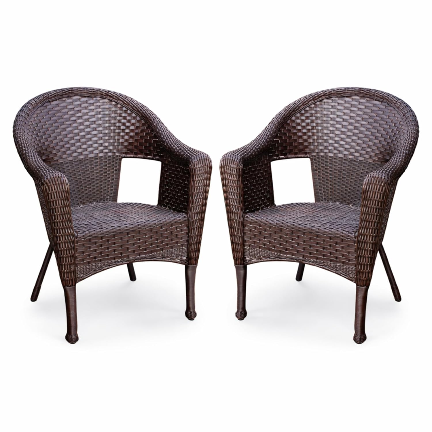 Outdoor Furniture Without Cushions - Resin Wicker Single Chair Without Cushion