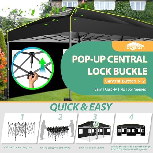 10x20 Pop Up Canopy with 6 Sid - Gazebo Pop Up avaliação e preço