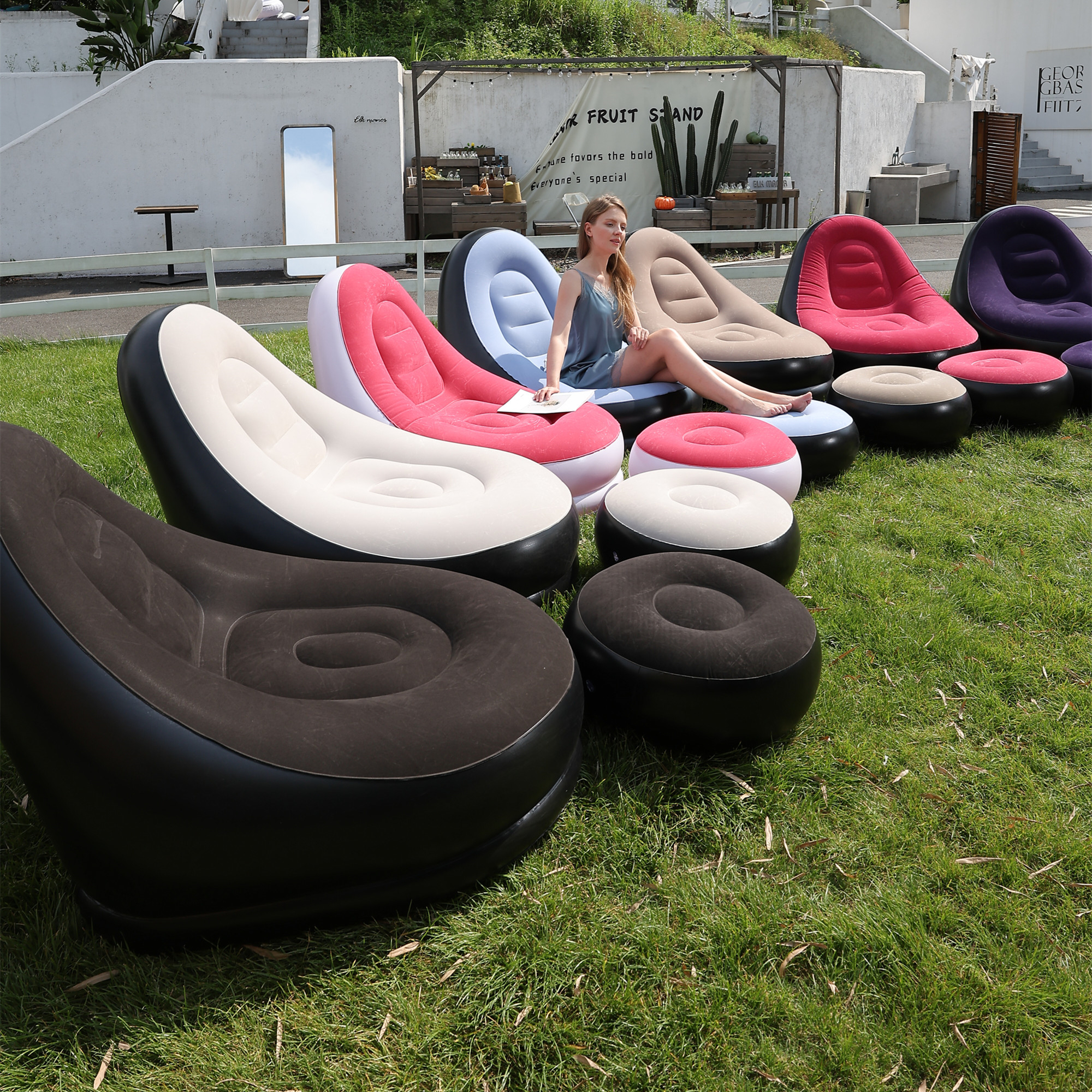 Lazy Couch Sofas Inflatable Ch - Outdoor Daybed Furniture avaliação e preço