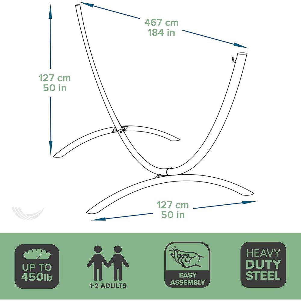 15-Foot Arc Hammock Stand - Hammock With Stand avaliação e preço