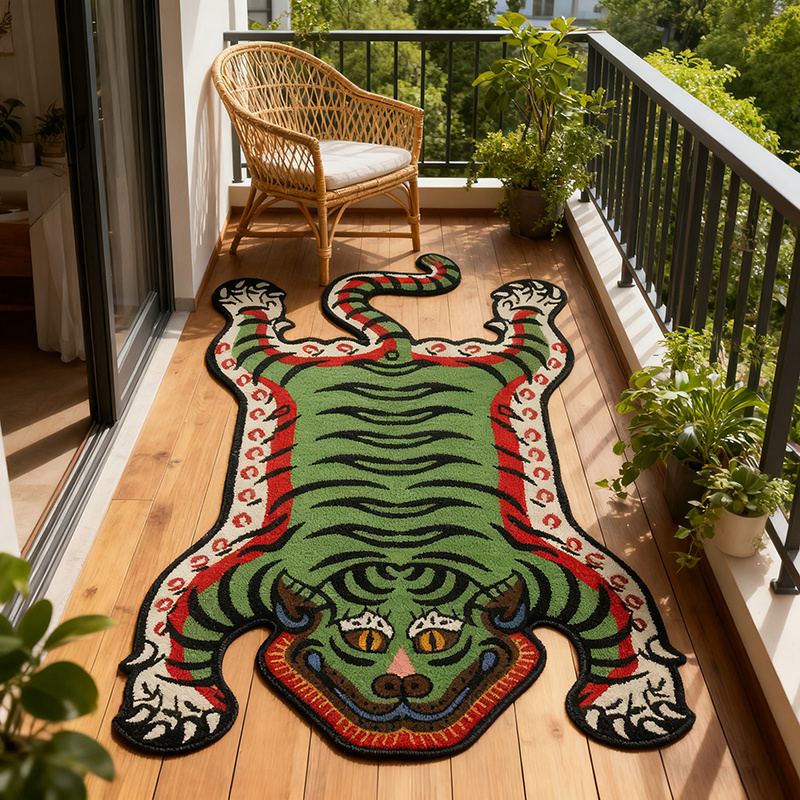 VIKAMA Tiger Pattern Rug Non-s - Outdoor Furniture For Cafe avaliação e preço