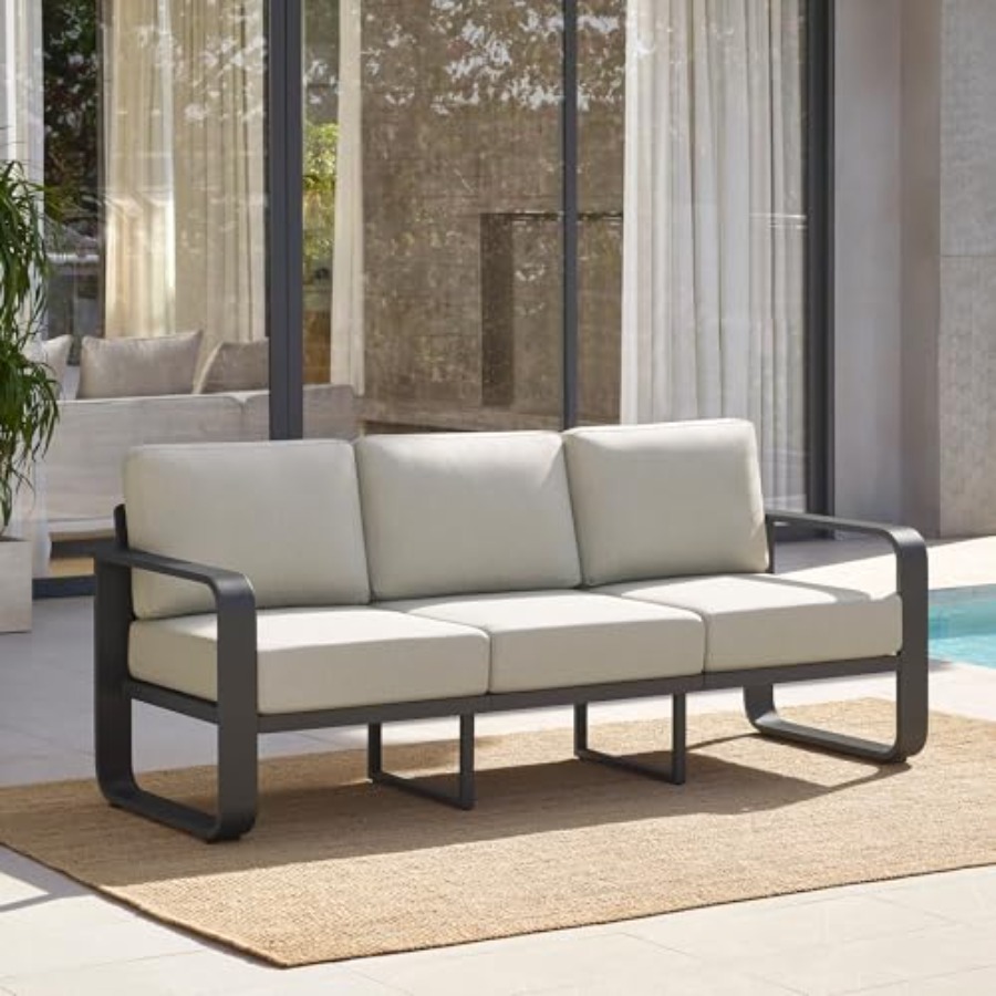 Aluminum Outdoor 3-Seater Sofa - Outdoor Furniture Without Cushions avaliação e preço