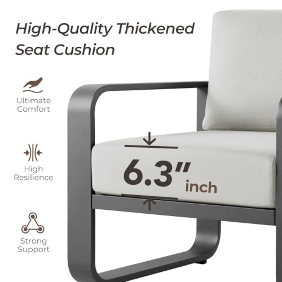 Aluminum Outdoor 3-Seater Sofa - Outdoor Furniture Without Cushions avaliação e preço