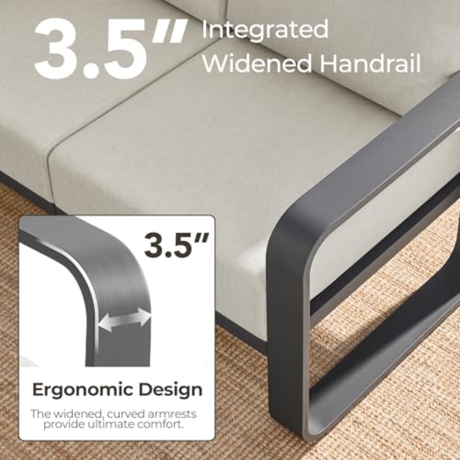 Aluminum Outdoor 3-Seater Sofa - Outdoor Furniture Without Cushions avaliação e preço