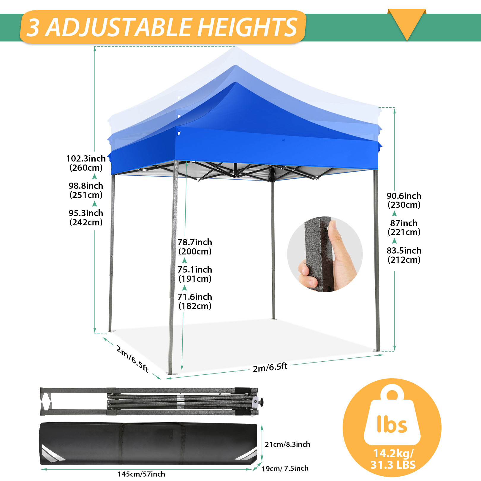6.6x6.6ft Pop Up Canopy Withou - Gazebo Pop Up avaliação e preço