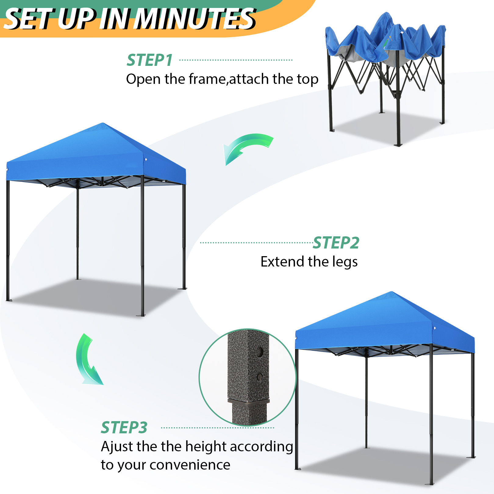 6.6x6.6ft Pop Up Canopy Withou - Gazebo Pop Up avaliação e preço