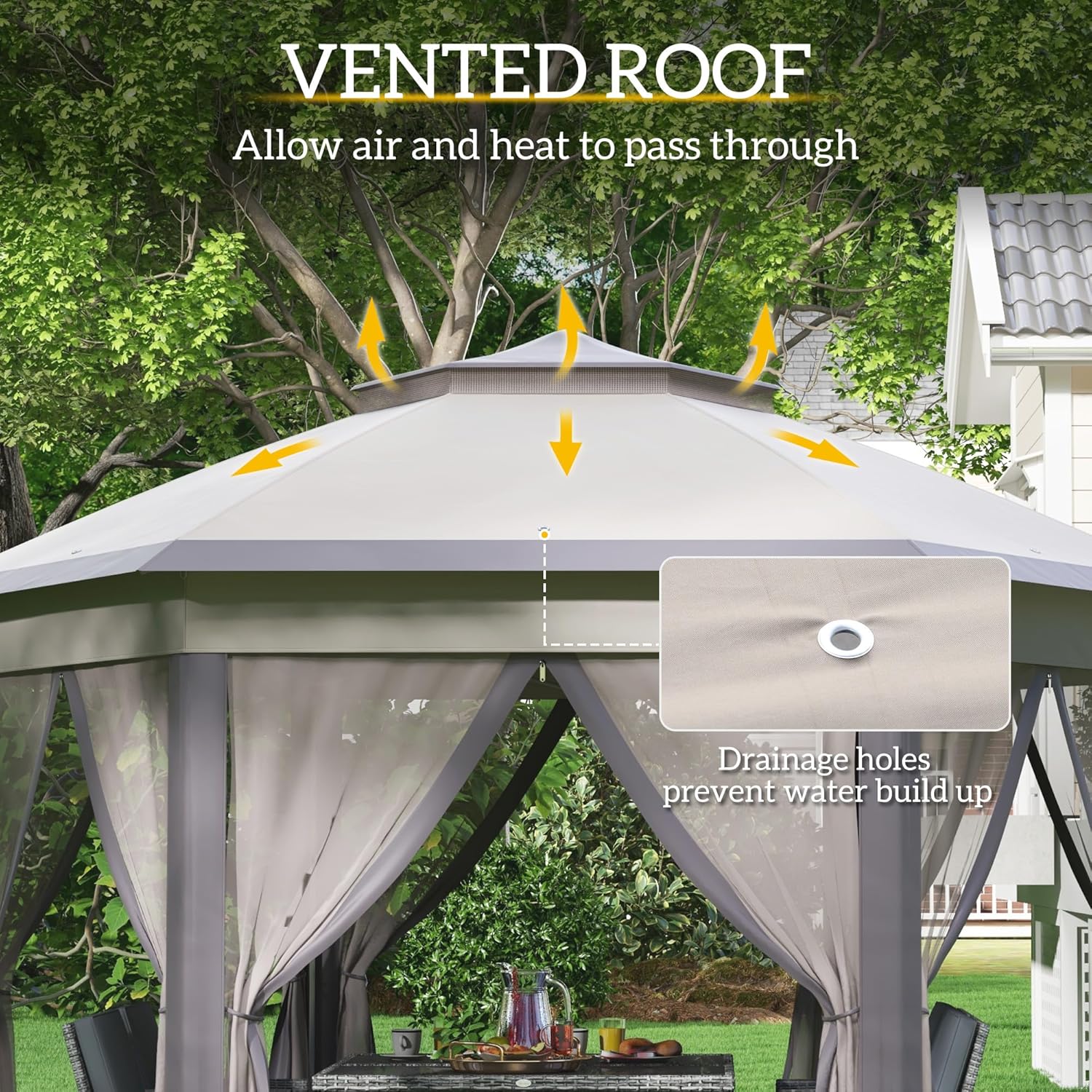 13' x 13' Pop Up Gazebo, Hexag - Gazebo Pop Up avaliação e preço