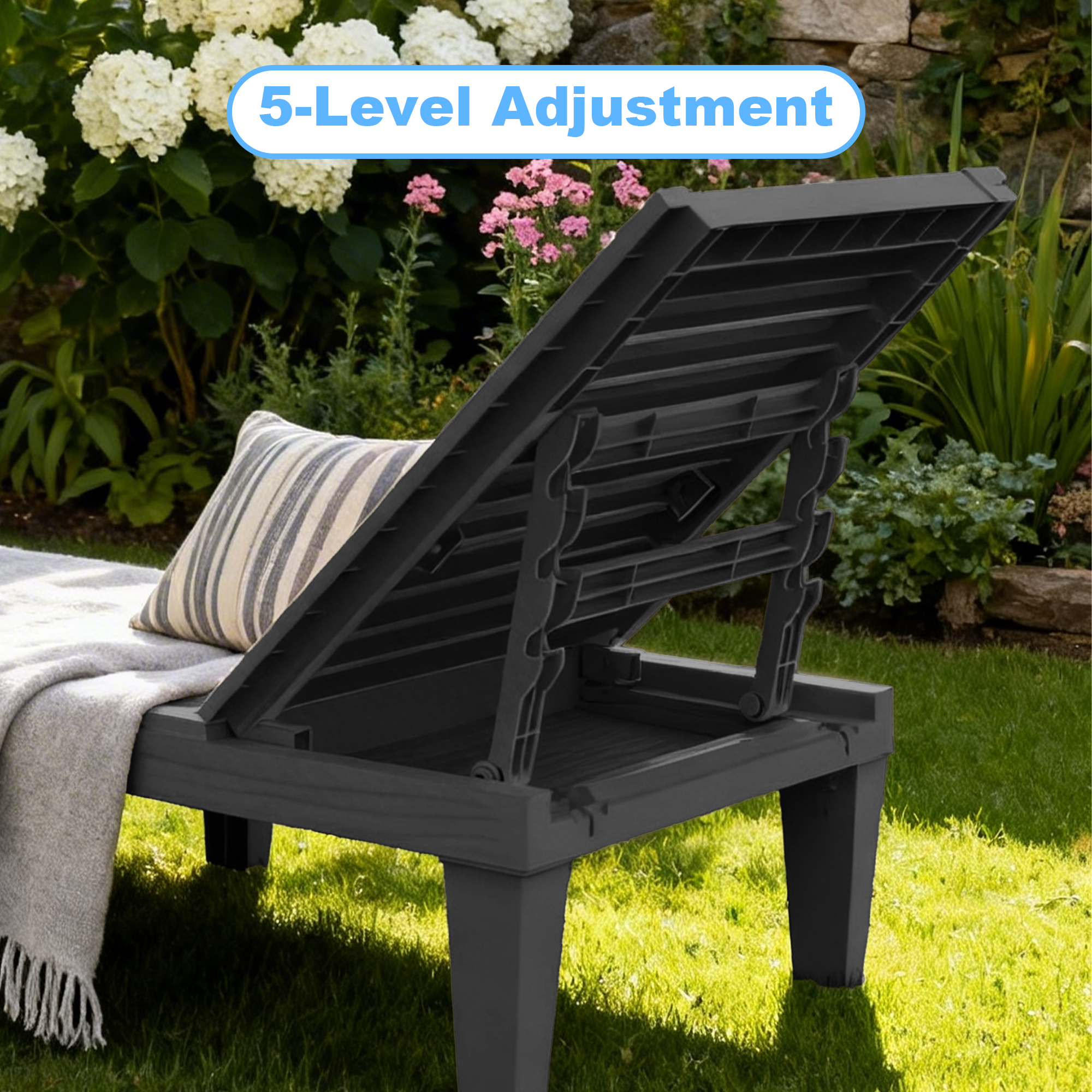 5-Position Adjustable Resin Ch - Outdoor Furniture Resin avaliação e preço