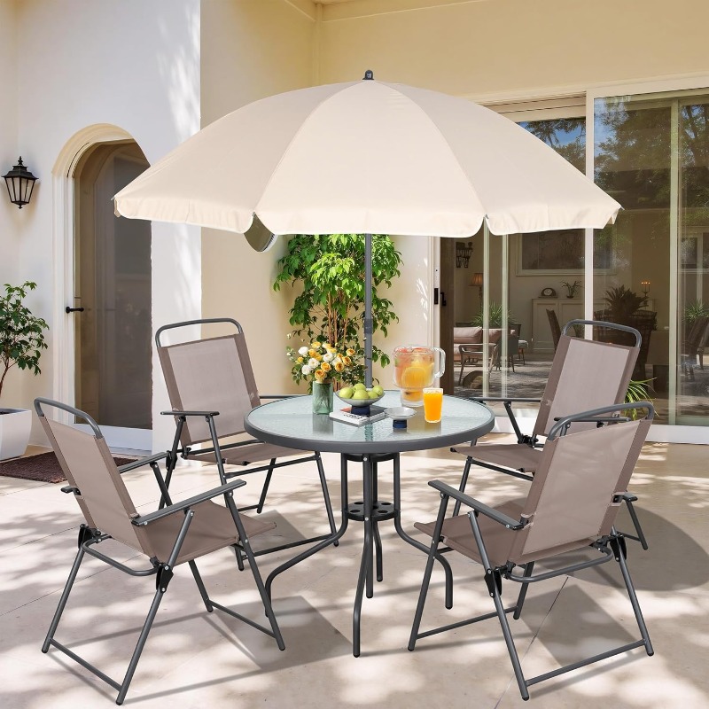 Vongrasig 6 Pieces Folding Pat - Outdoor Furniture For Sale avaliação e preço