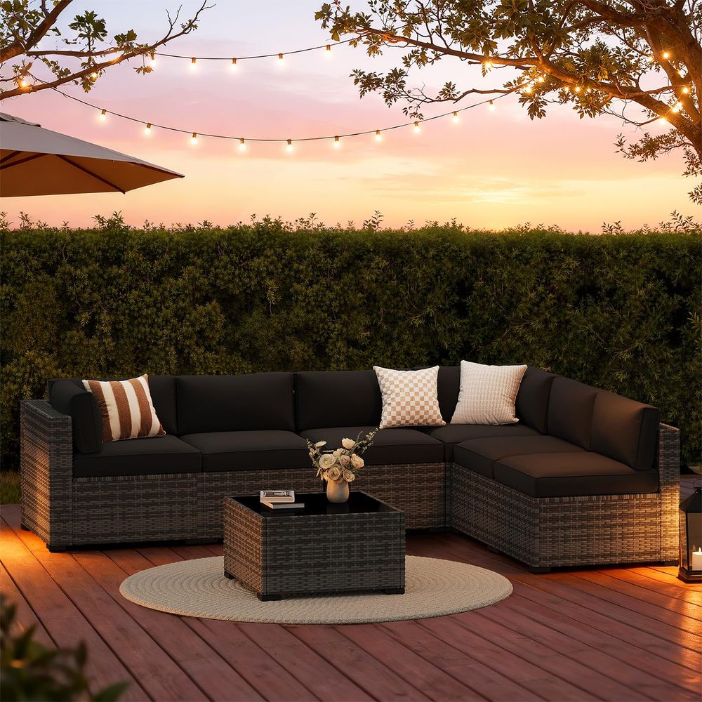 7Piece Patio Furniture Set, Wi - Outdoor Furniture Without Cushions avaliação e preço