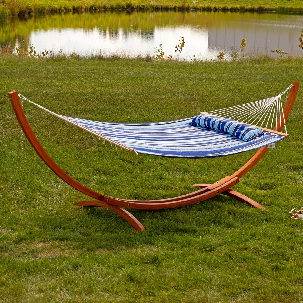 Curved Wood Hammock Stand Only - Hammock With Stand avaliação e preço