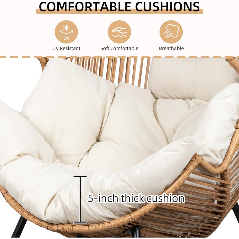 Egg Chair Wicker Outdoor Chair - Outdoor Furniture Without Cushions avaliação e preço