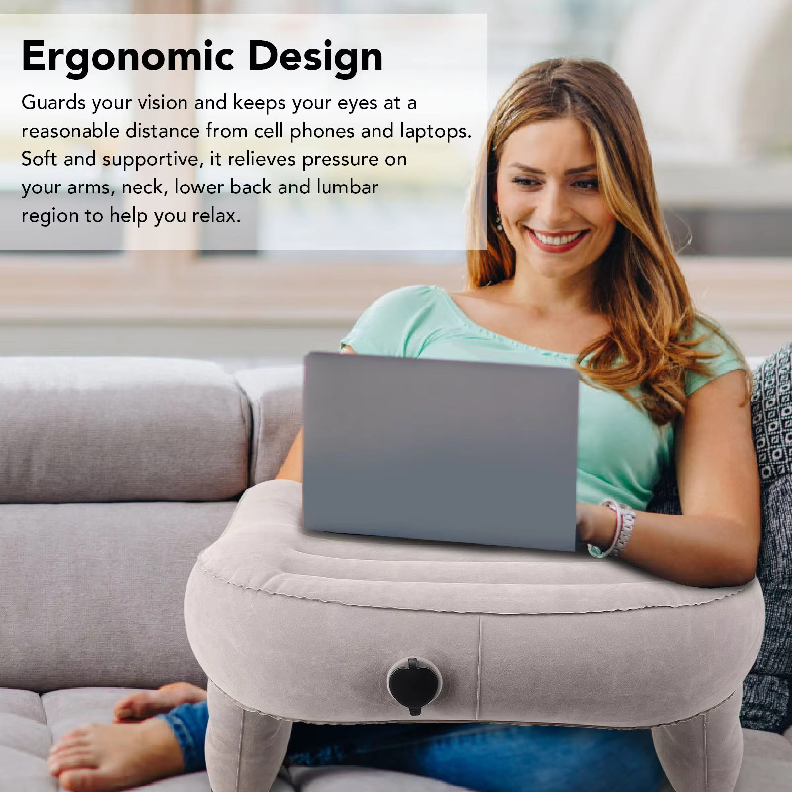 Inflatable Lap Desk Pillow Inf - Outdoor Furniture Designer avaliação e preço