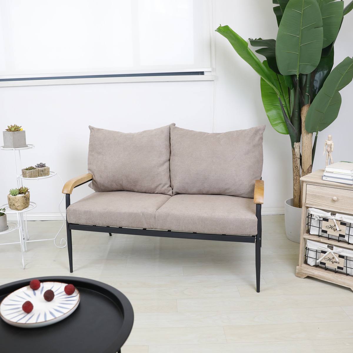 #2 Seat Fabric Outdoor Set Met - Outdoor Furniture For Sale avaliação e preço
