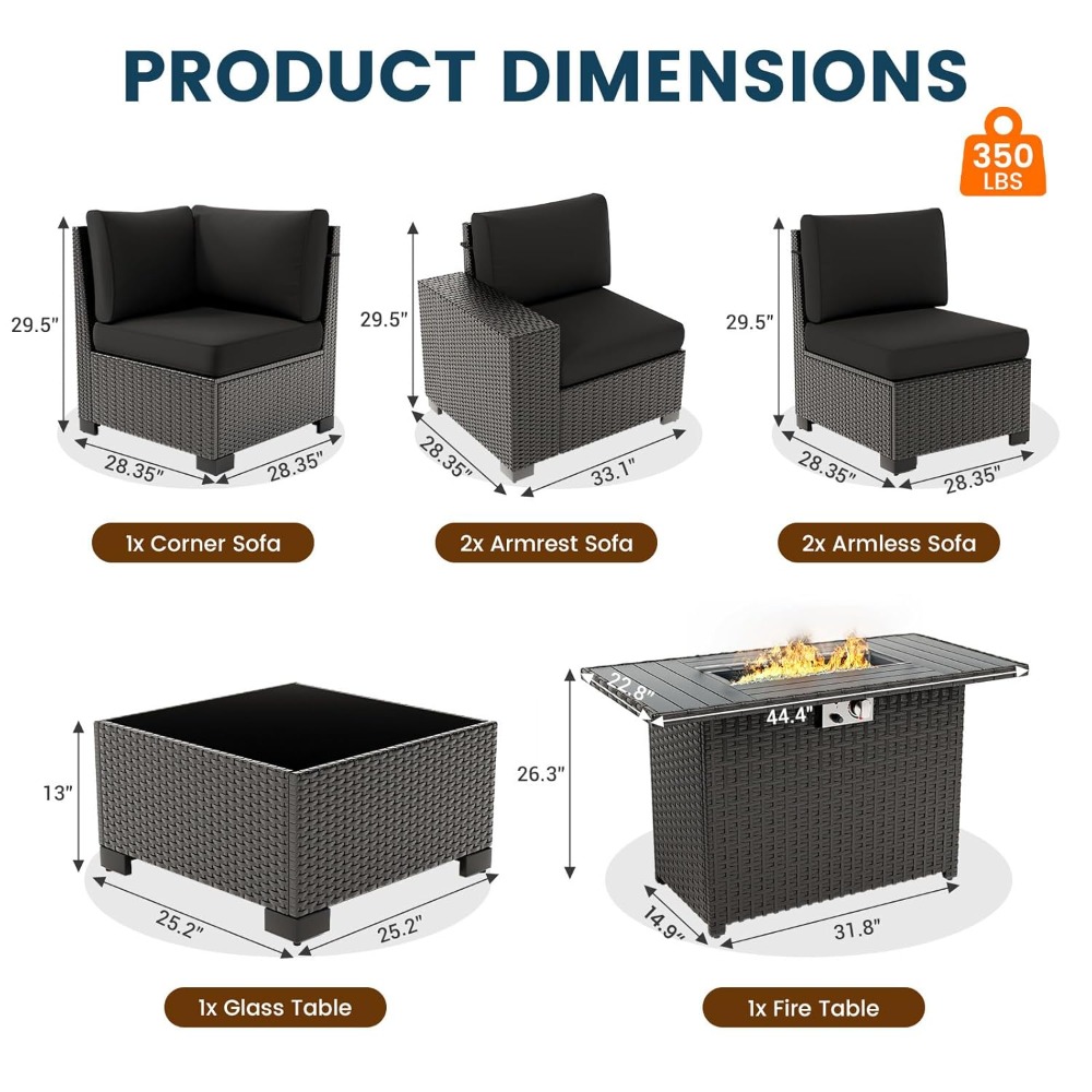 7 Piece Outdoor Sectional Sofa - Outdoor Furniture Ideas avaliação e preço