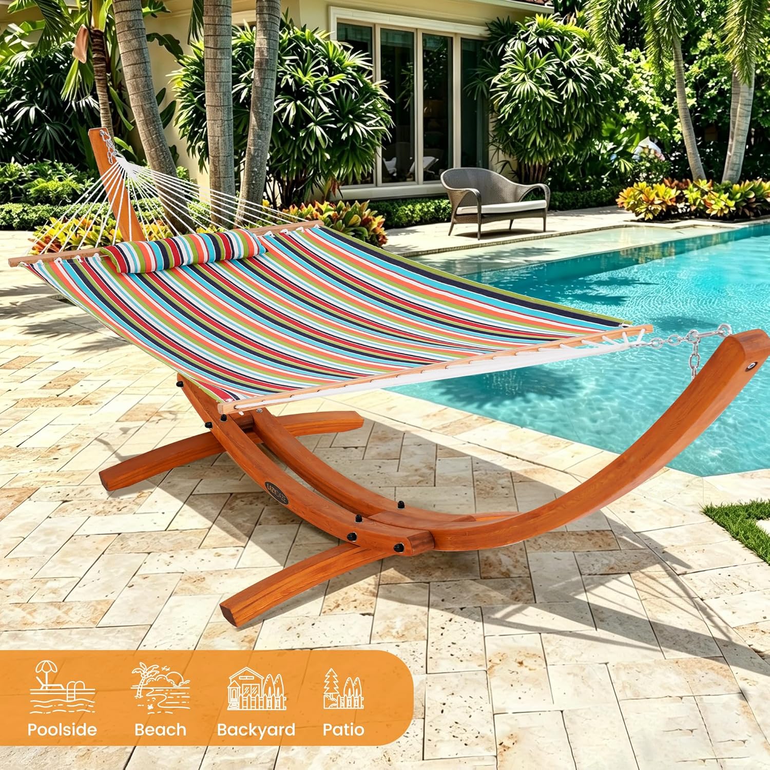 Sunbrella Fabric Hammock with  - Hammock With Stand avaliação e preço
