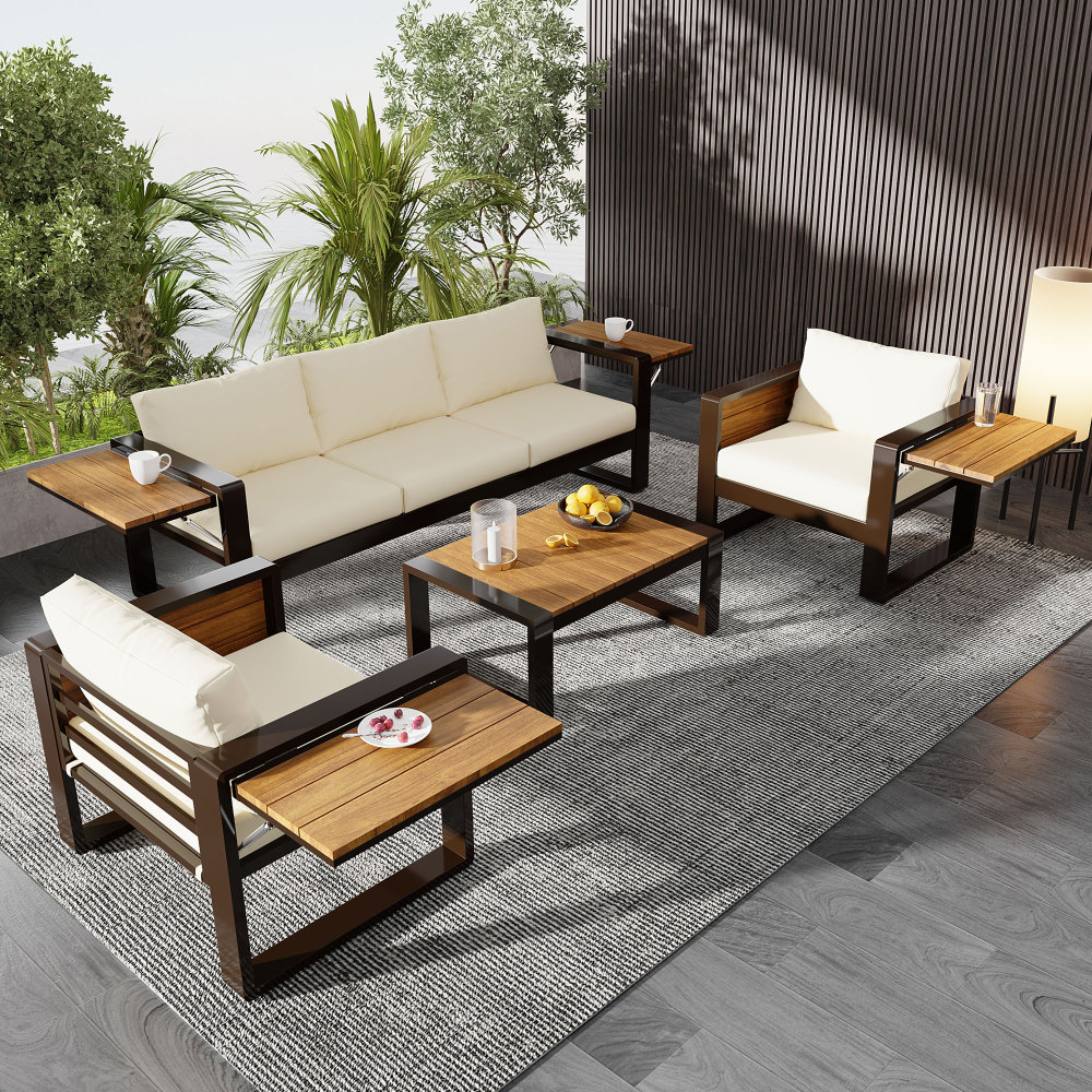 Ye 4-Piece Aluminum Frame Larg - Outdoor Furniture Without Cushions avaliação e preço