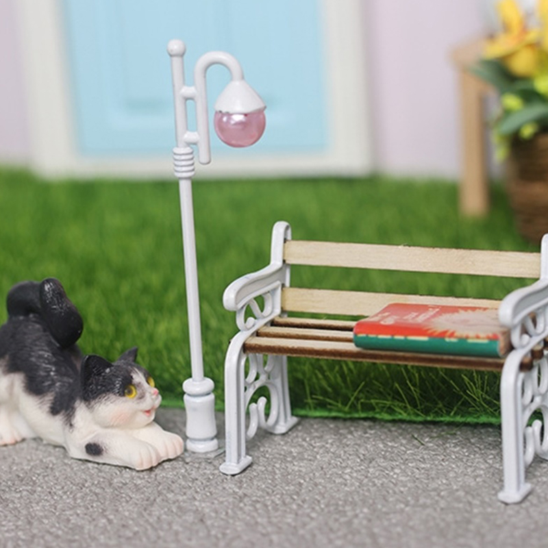 2Pcs/Set 1:12 Dollhouse Miniat - Outdoor Furniture Resin avaliação e preço