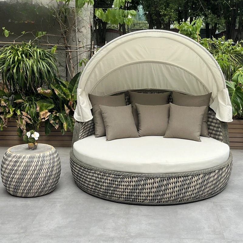 Daybed,Anti-UV Rustproof Round - Outdoor Daybed Furniture avaliação e preço