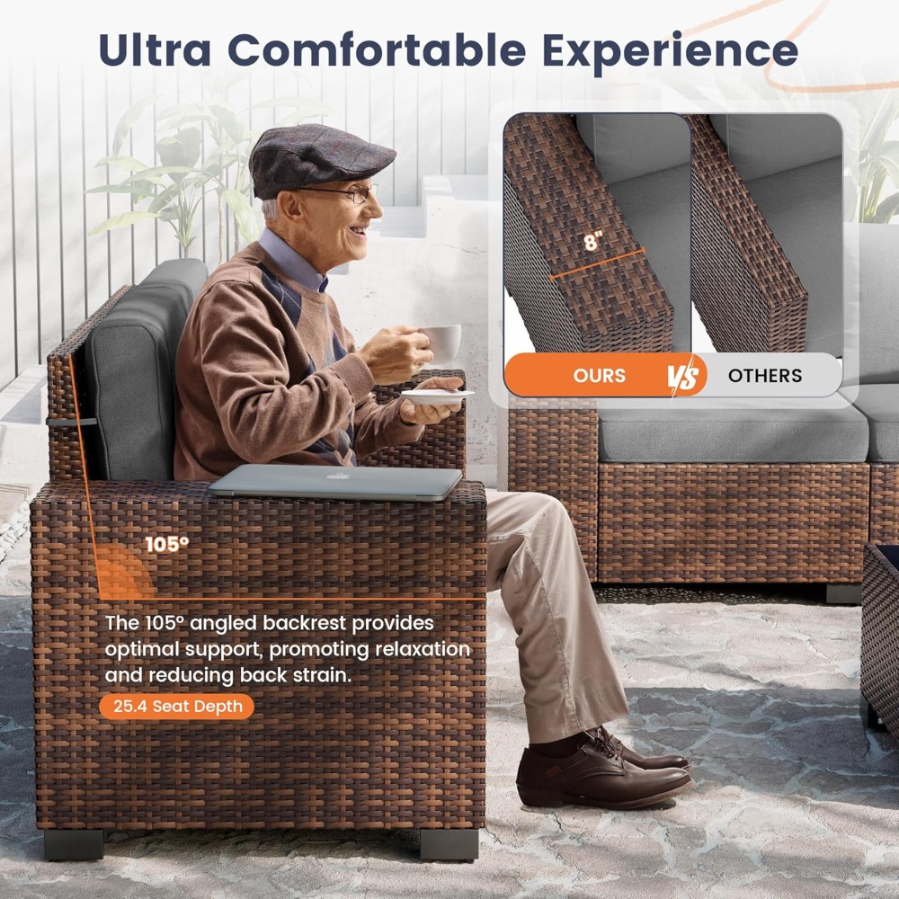 Patio Furniture Set, 8 Inch Ar - Outdoor Furniture For Cafe avaliação e preço