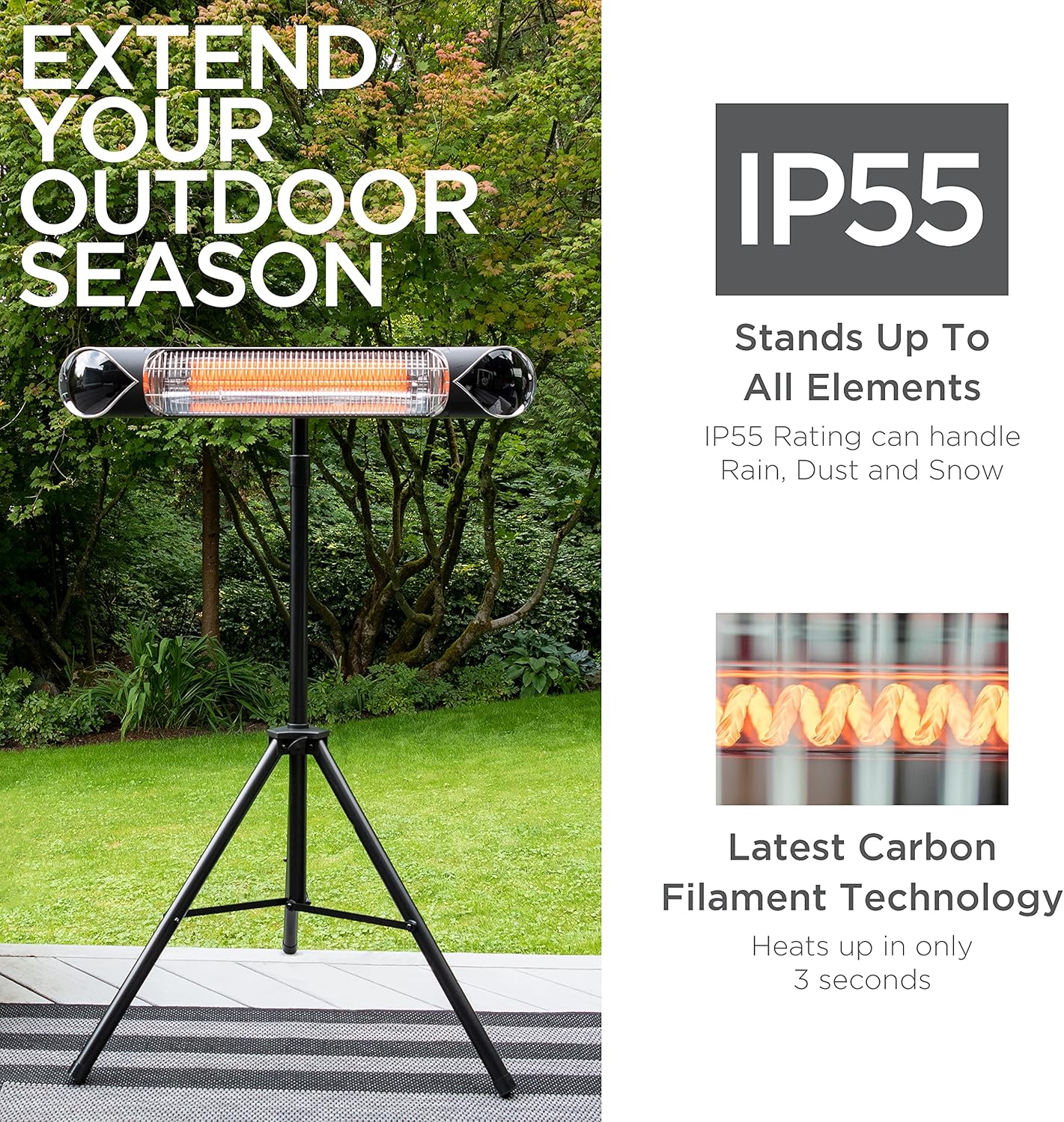 Infrared Electric Patio Heater - Patio Heater Standing avaliação e preço