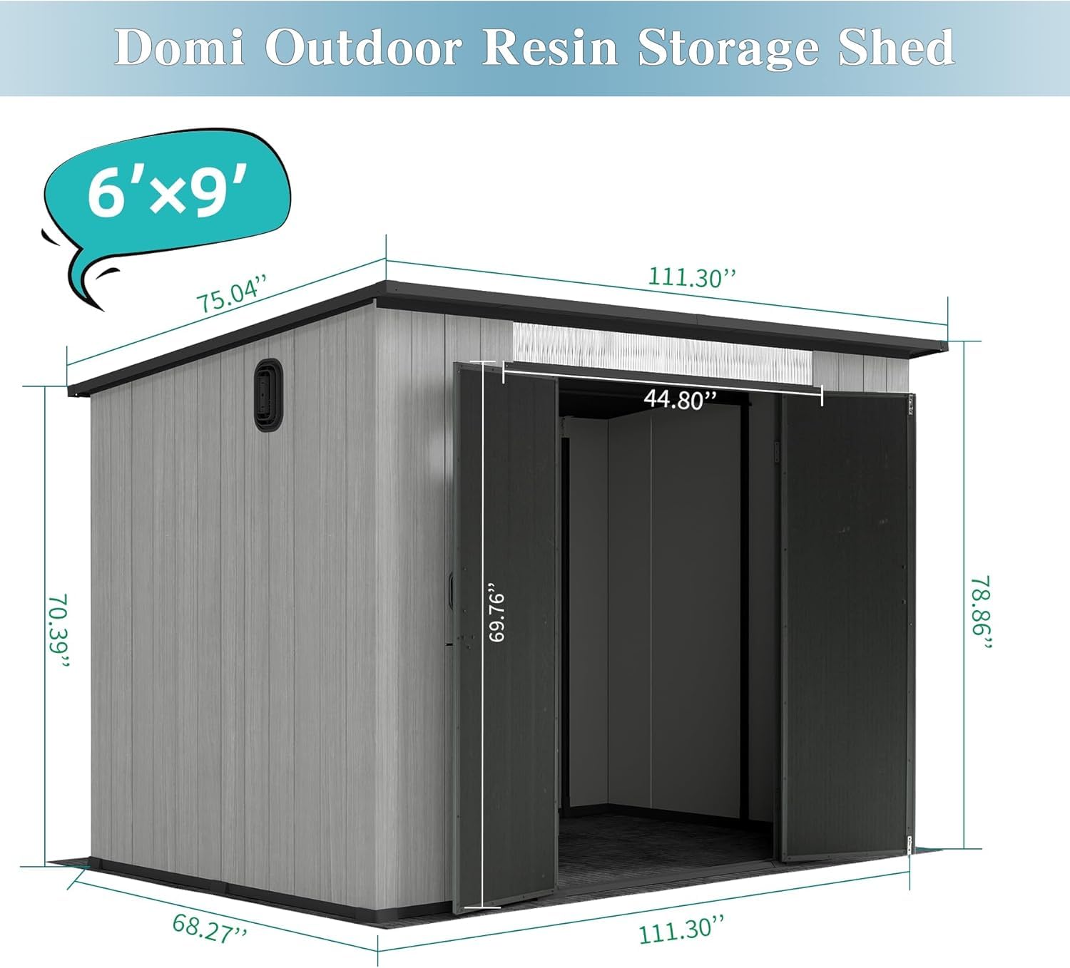 Domi 6x9FT Resin Outdoor Stora - Outdoor Furniture Resin avaliação e preço