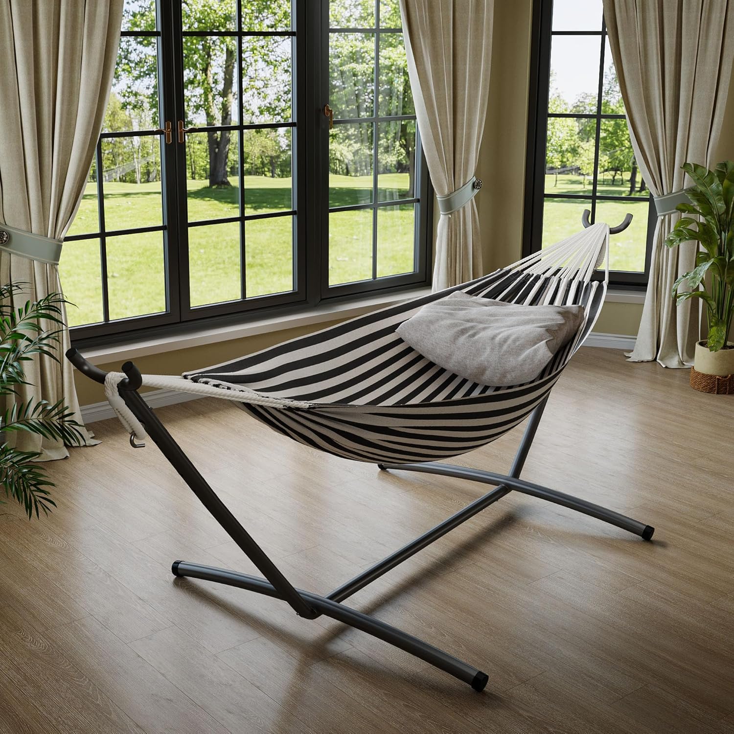 Double 2 Person Hammock, Indoo - Hammock With Stand avaliação e preço