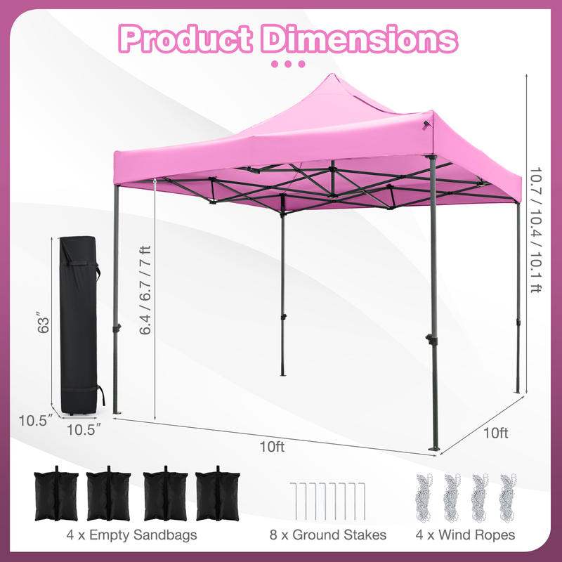 10 x 10 FT Outdoor Pop up Cano - Gazebo Pop Up avaliação e preço