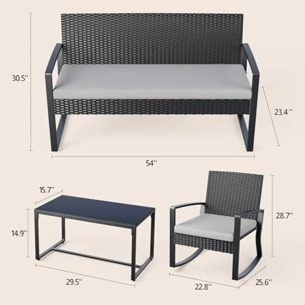 4 Piece Outdoor Patio Furnitur - Outdoor Furniture Ideas avaliação e preço
