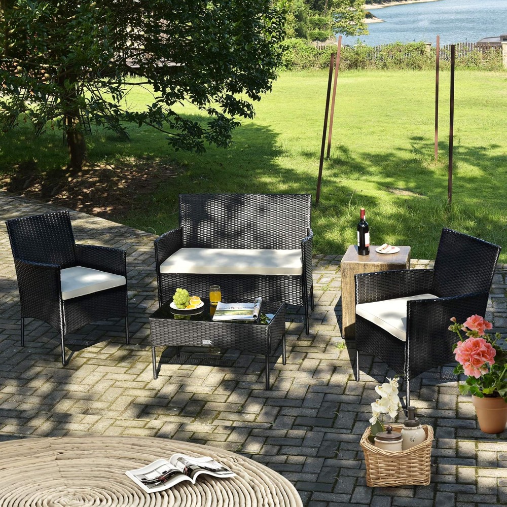 8 Pieces Patio Rattan Furnitur - Outdoor Furniture Ideas avaliação e preço