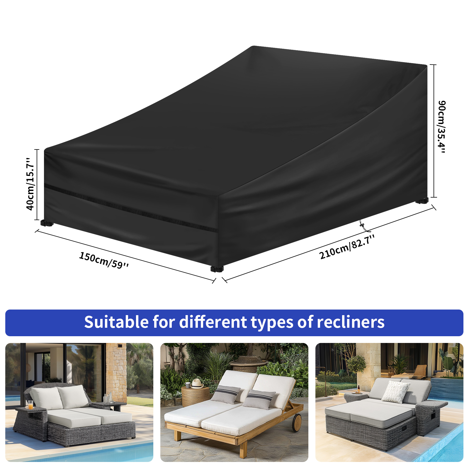 Waterproof Double/Single Wide  - Outdoor Daybed Furniture avaliação e preço