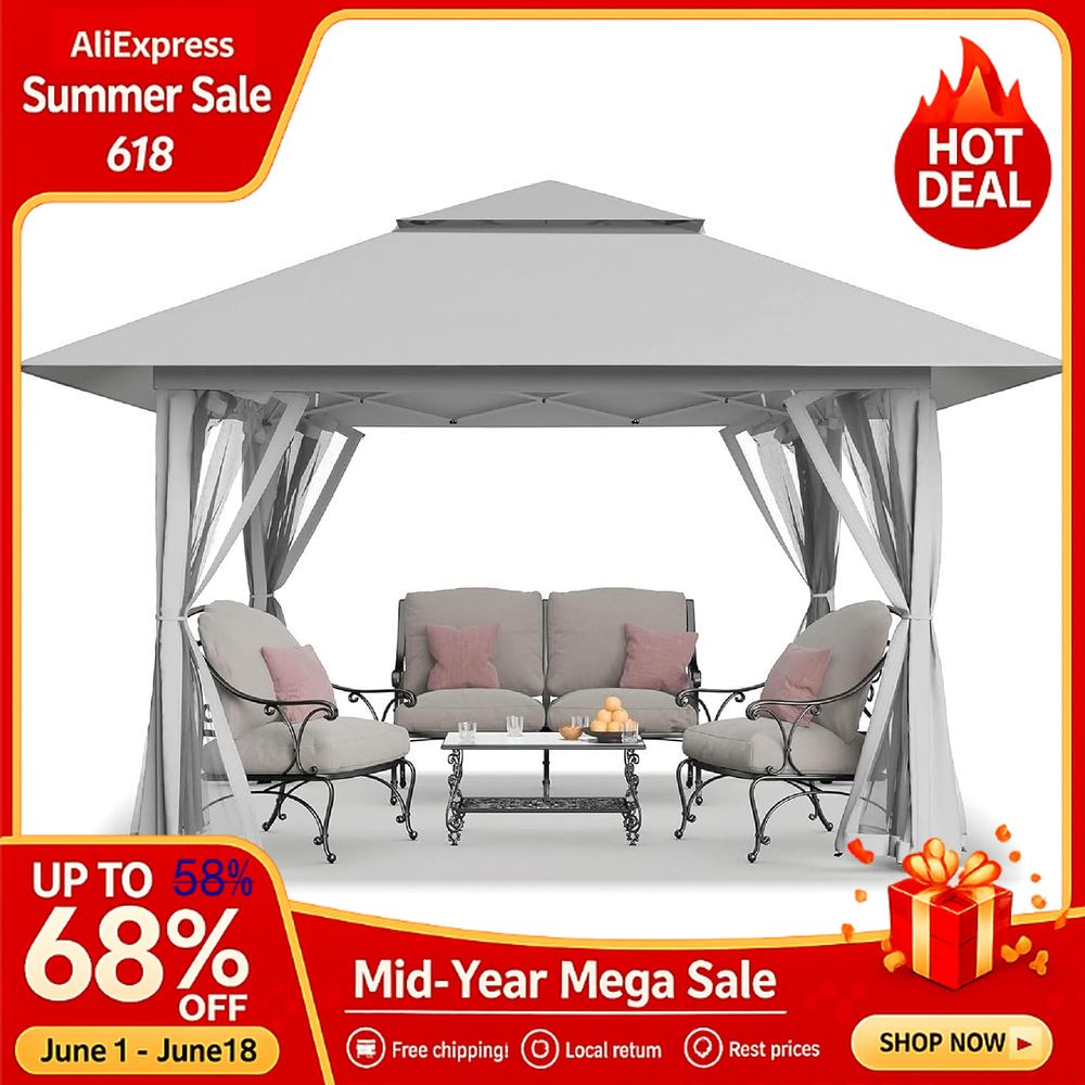 13x13 Pop Up Gazebo, Canopy Te - Gazebo Pop Up avaliação e preço