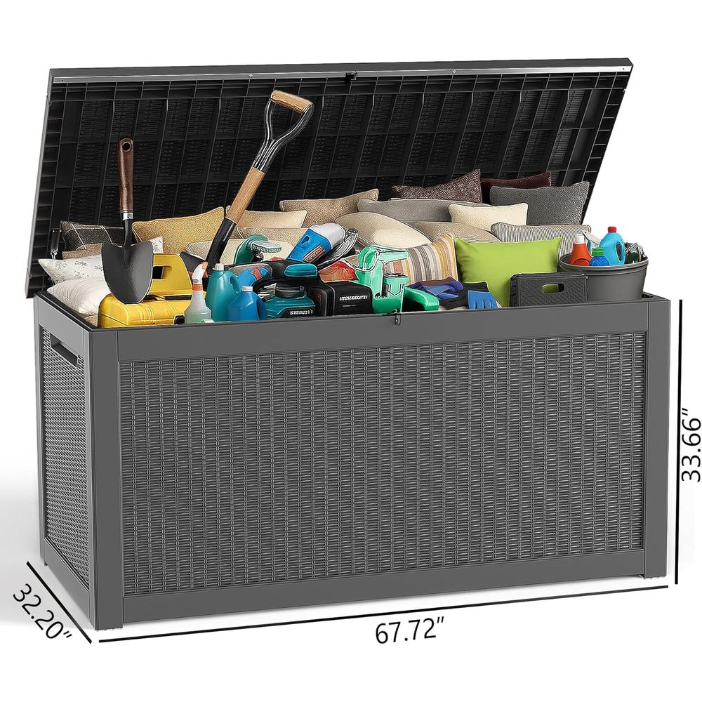 320 Gallon Resin Deck Box for  - Outdoor Furniture Resin avaliação e preço