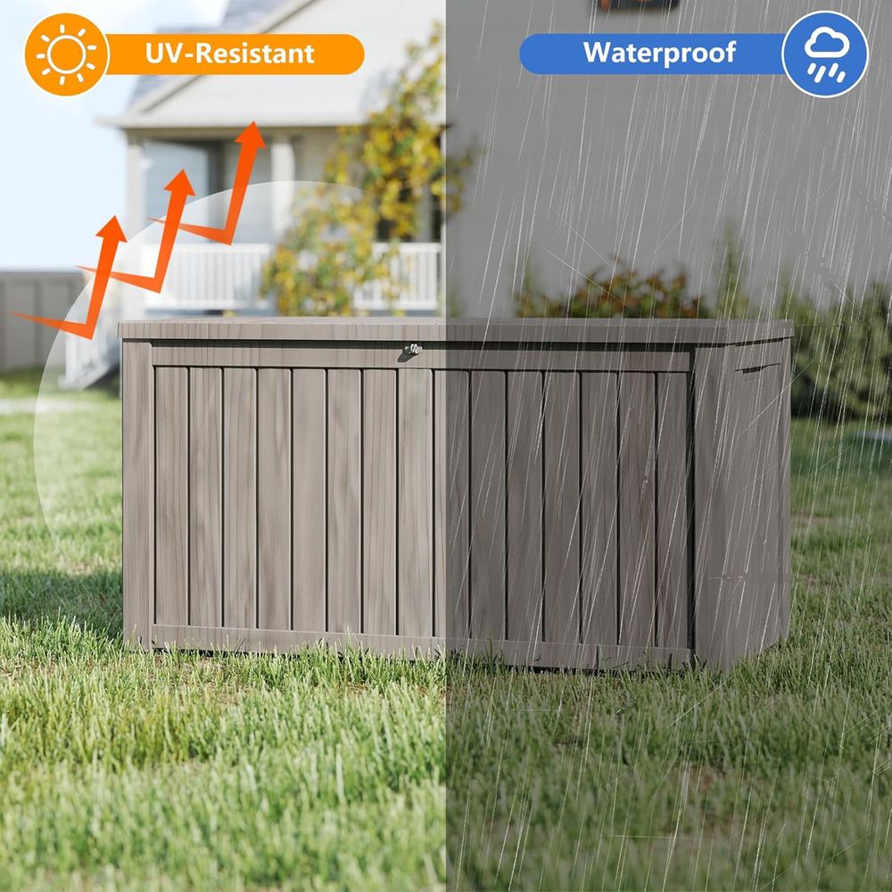 Outdoor Storage Box, Weatherpr - Outdoor Furniture Resin avaliação e preço