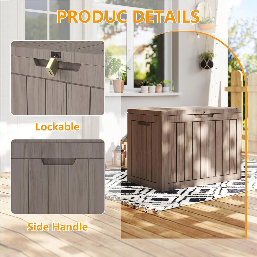 Outdoor Storage Box, Weatherpr - Outdoor Furniture Resin avaliação e preço
