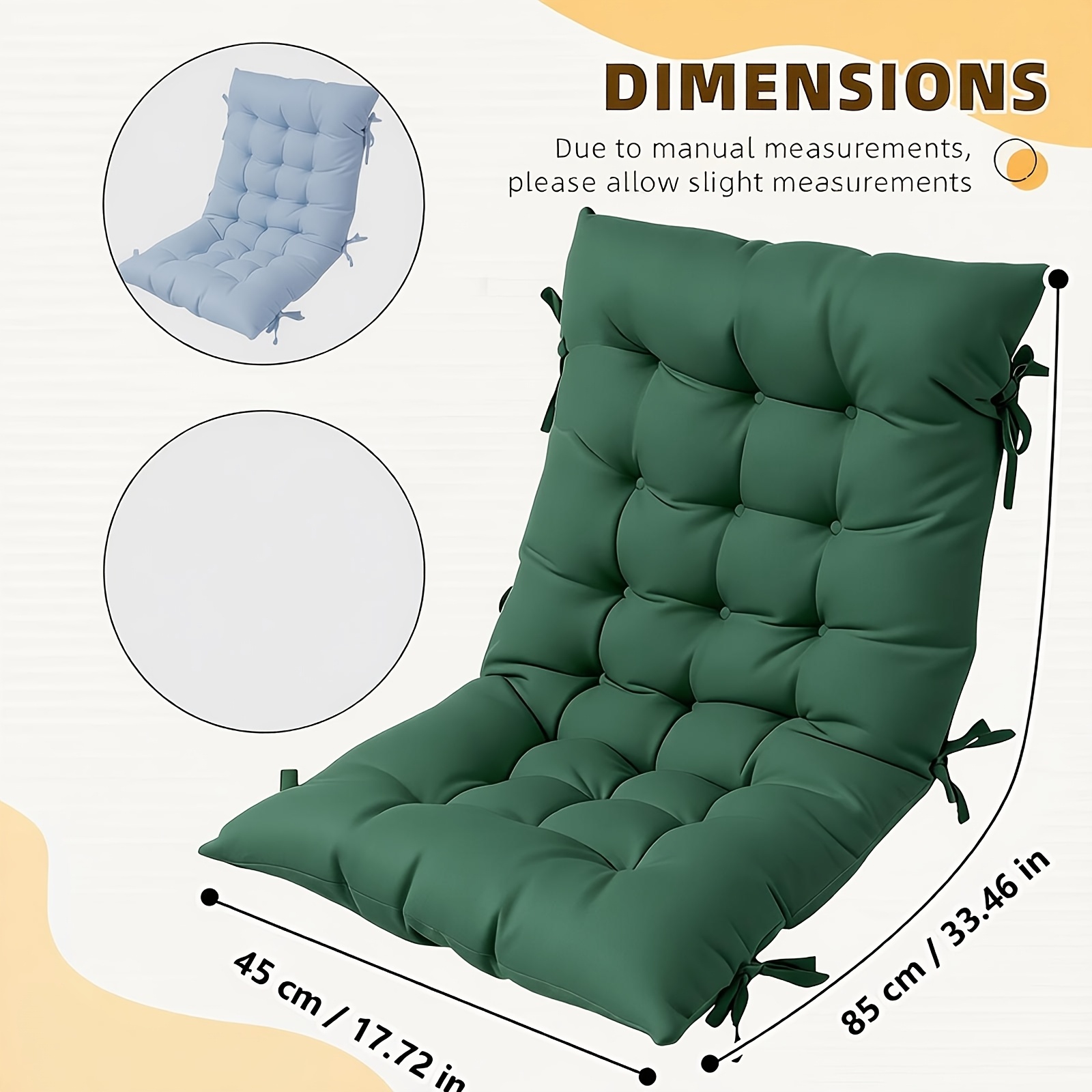 2pcs Cushion, Thickened Polyes - Outdoor Furniture Without Cushions avaliação e preço