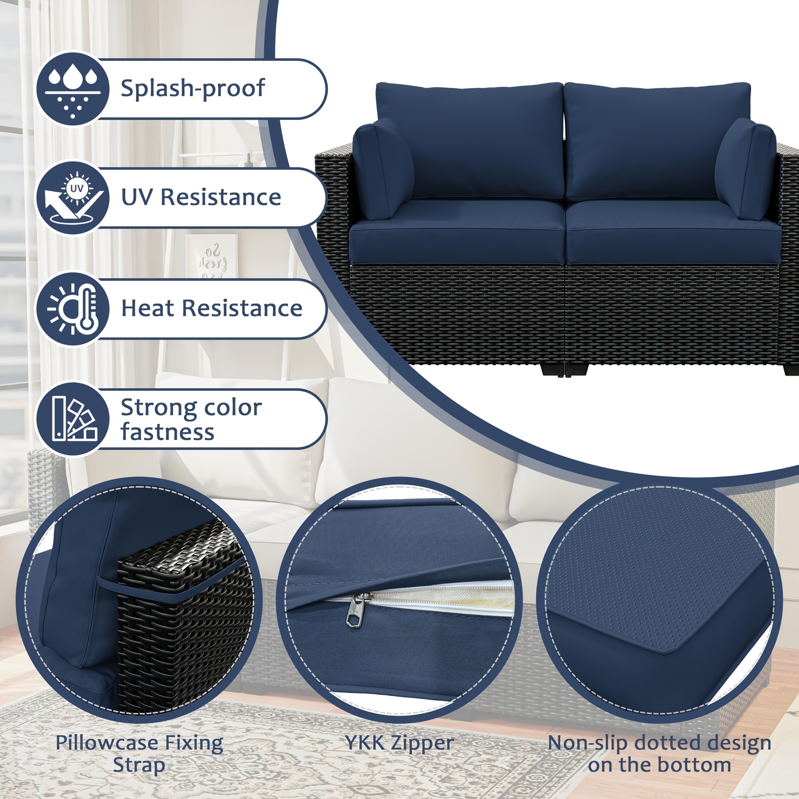 8P Outdoor Cushion Slipcovers  - Outdoor Furniture Without Cushions avaliação e preço