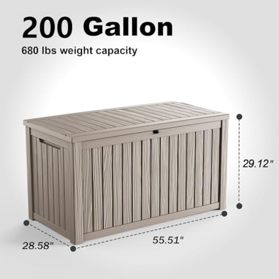 200 Gallon outdoor storage box - Outdoor Furniture Resin avaliação e preço