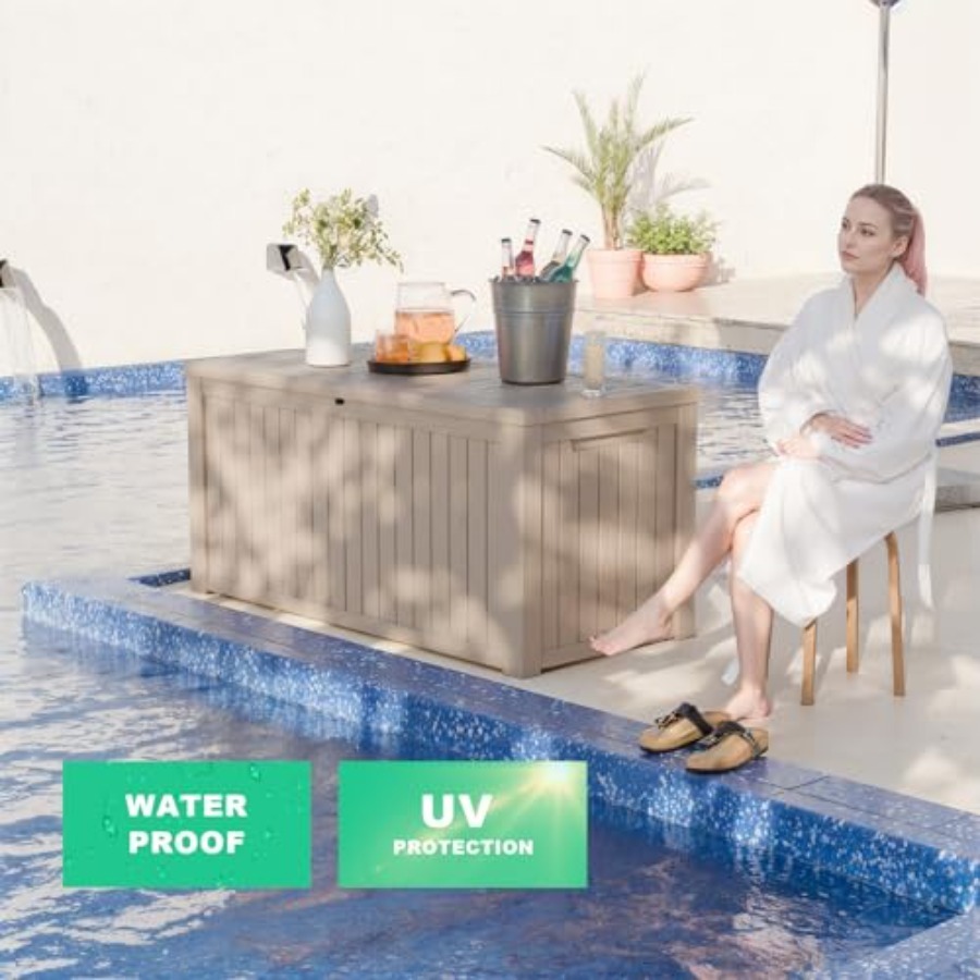 200 Gallon outdoor storage box - Outdoor Furniture Resin avaliação e preço