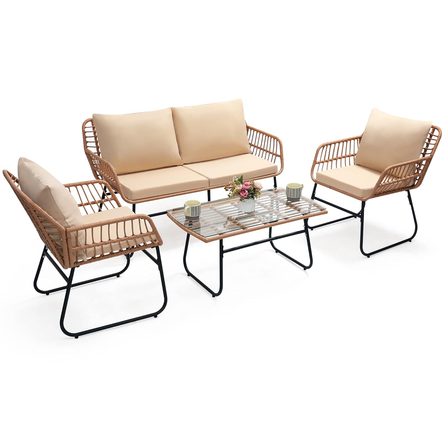 4 Piece Patio Bistro Outdoor F - Outdoor Furniture Ideas avaliação e preço