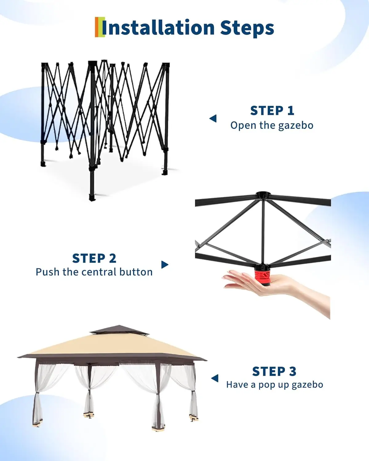 Pop Up Canopy Gazebo One Push  - Gazebo Pop Up avaliação e preço
