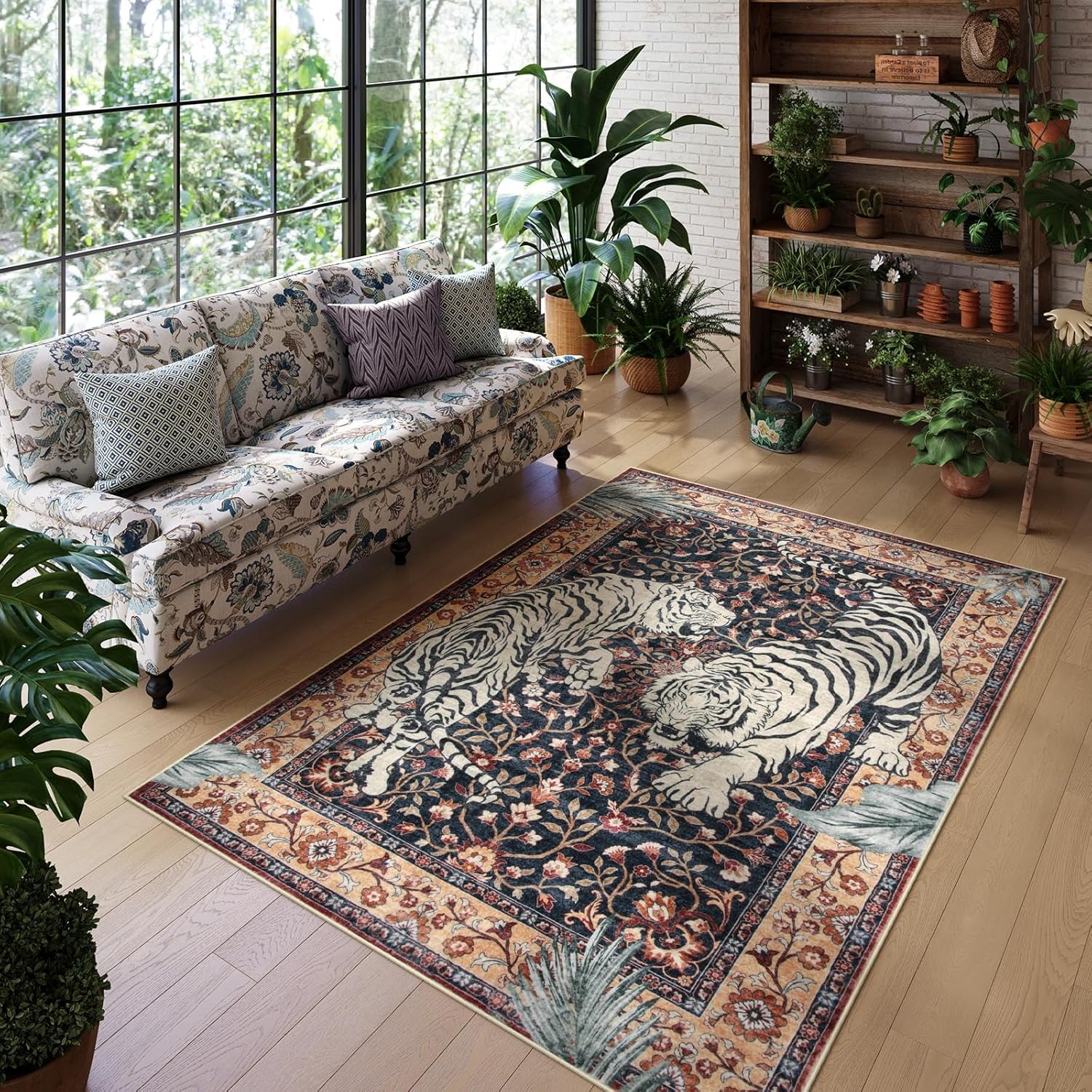 Jungle Tiger Rug for Living Ro - Outdoor Furniture For Cafe avaliação e preço