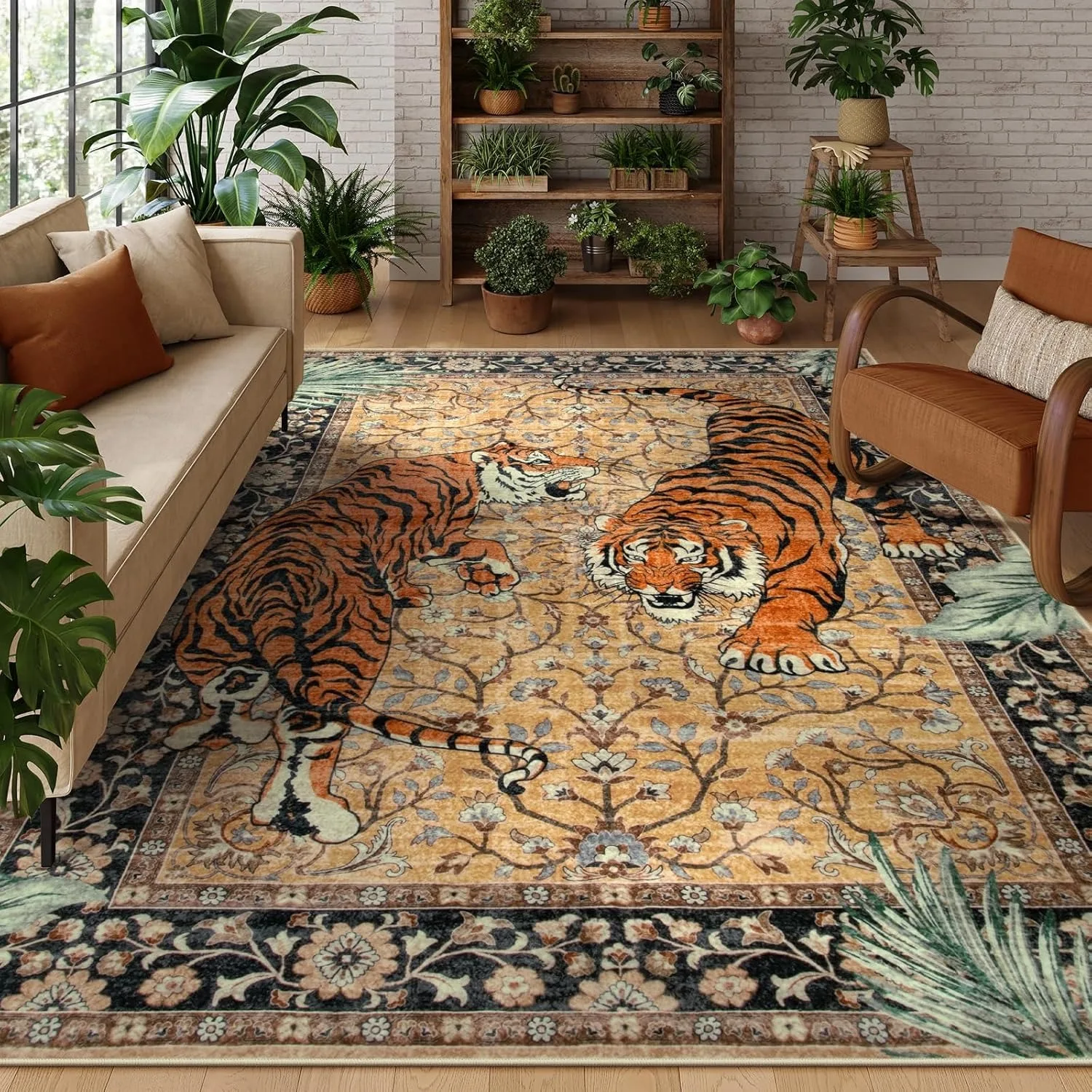 Jungle Tiger Rug for Living Ro - Outdoor Furniture For Cafe avaliação e preço