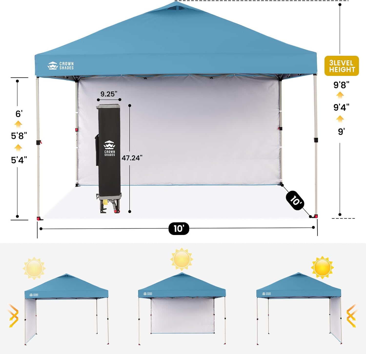 10x10 Pop Up Canopy with 1 Sid - Gazebo Pop Up avaliação e preço