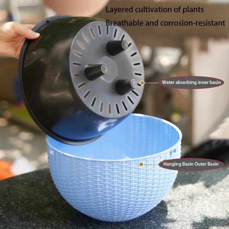 Round Hanging Basket Resin Pla - Outdoor Furniture Resin avaliação e preço